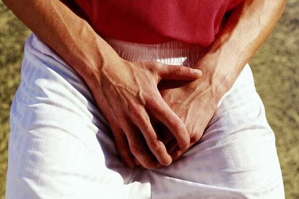 Dor nos testículos dun home